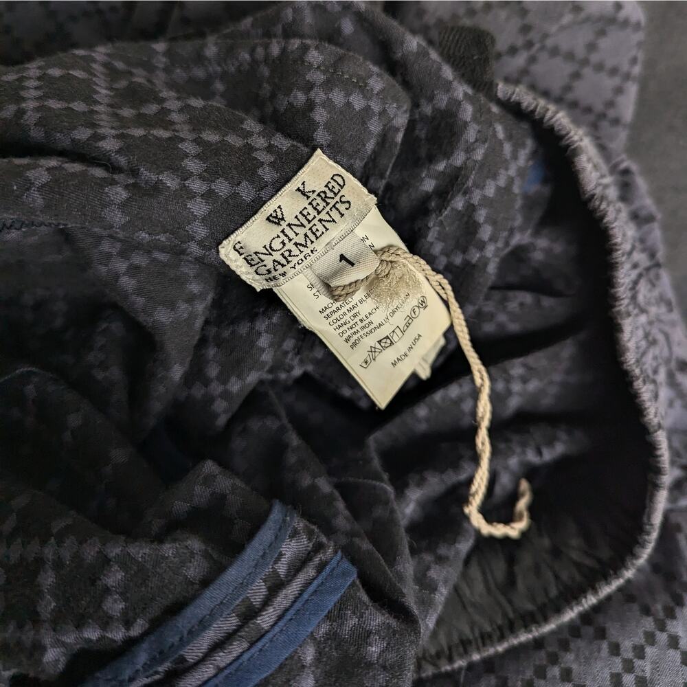 Engineered Garments Ny Fwk Size 1 Cotton Leisure Pants Blue Geo 28w View 2